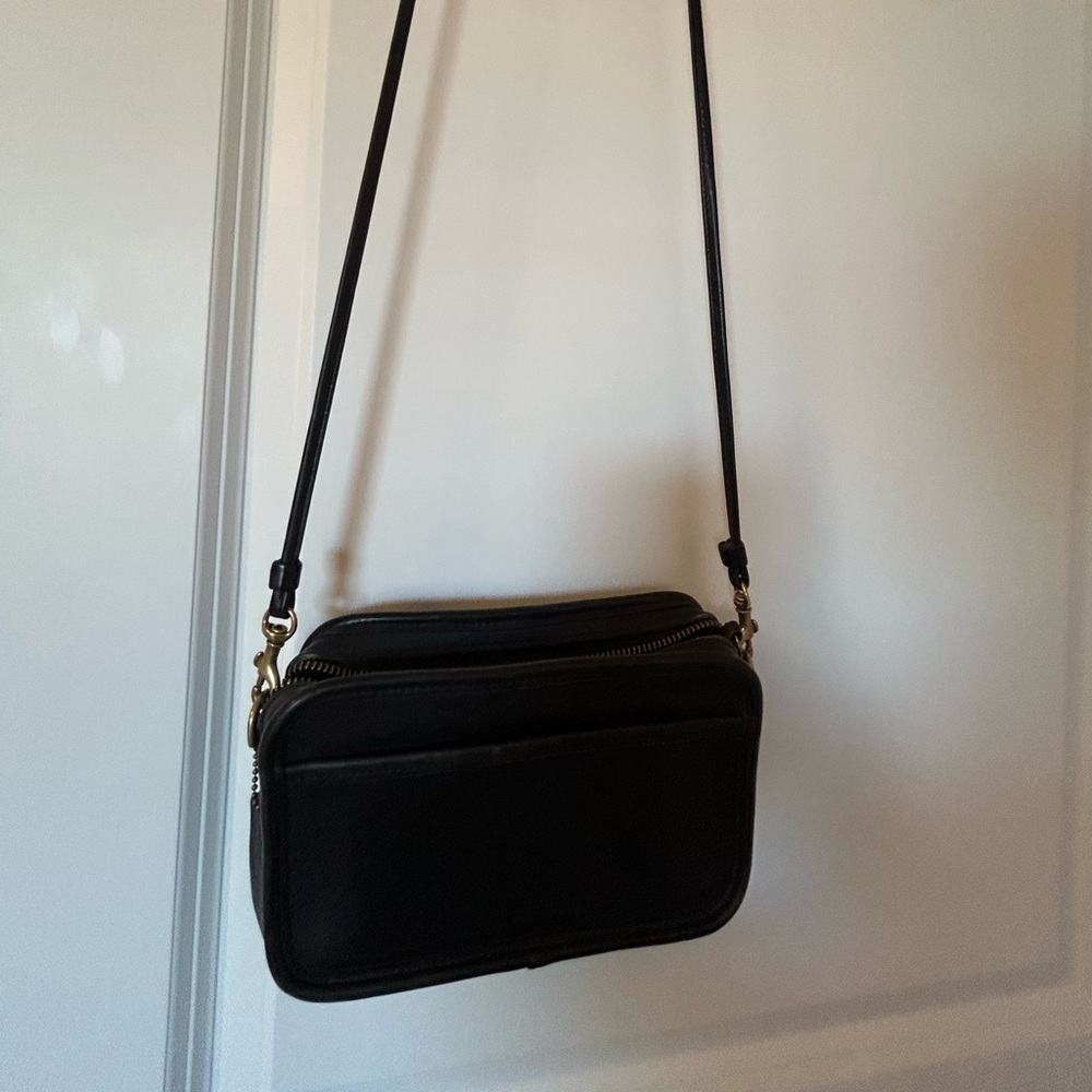 Black Leather Coach shoulder bag